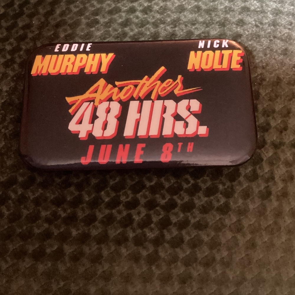 Vintage 1990 Another 48 HRS Movie Promo Pin Eddie Murphy Nick Norte Button Badge